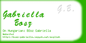 gabriella bosz business card